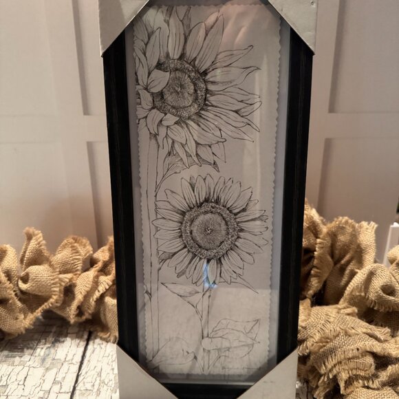 Sunflower Sketch Framed Wall Hanging - Picture 2 of 2